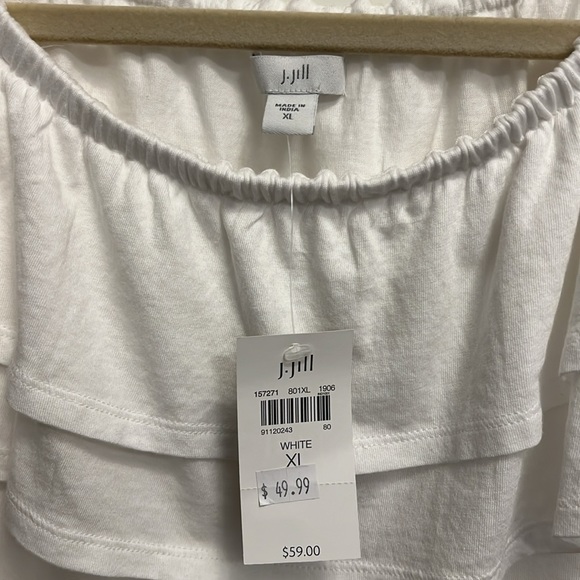 NWT J Jill cotton top, XL - Picture 3 of 4